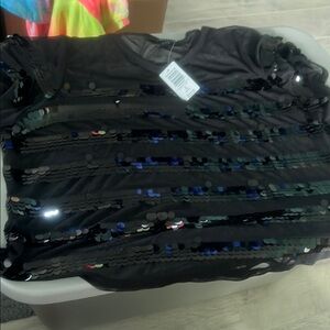 Black Sequin Top